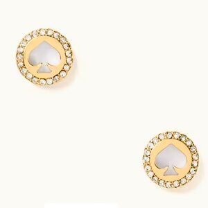 Kate Spade Spot The Spade Pave Halo Spade Studs